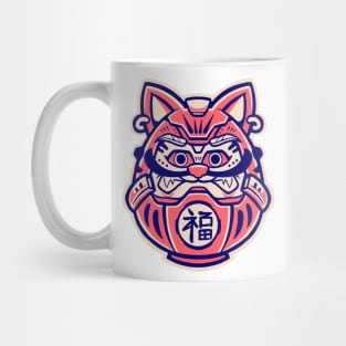 Angry Daruma Cat Mug